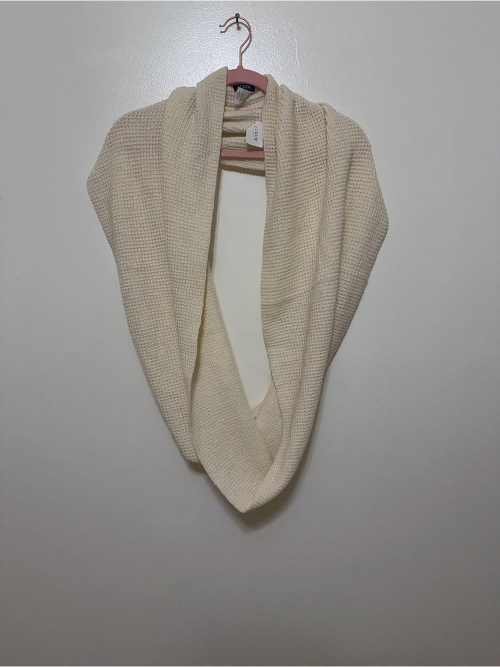 J. Crew Cream Knit Infinity Scarf Wrap